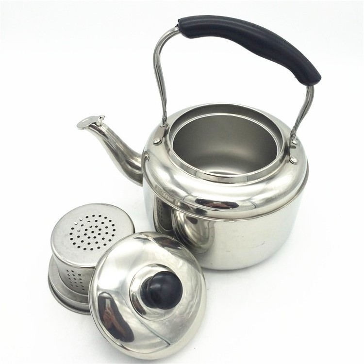 Traditional Tea Kettle Stovetop Teapot Stainless Steel Hot Water Kettle Whistling