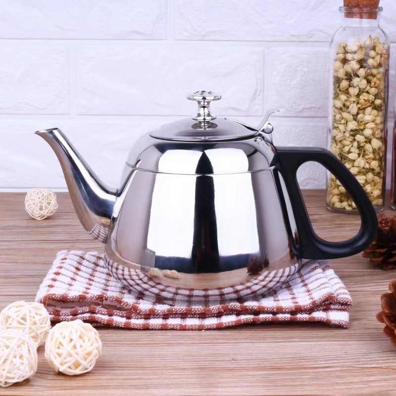 304 Stainless Steel Turkish Teapot Thickened Thermos Restaurant Hotel Boiling Water Arabic Tea Pot with Filter Infuser Kettle