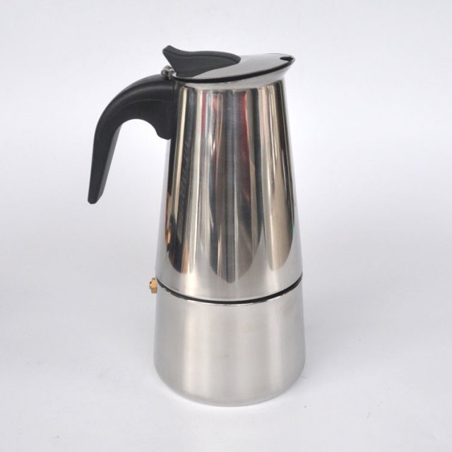 Stainless Steel Latte Percolator 2cup Stovetop Espresso Coffee Maker Mini Moka Pot