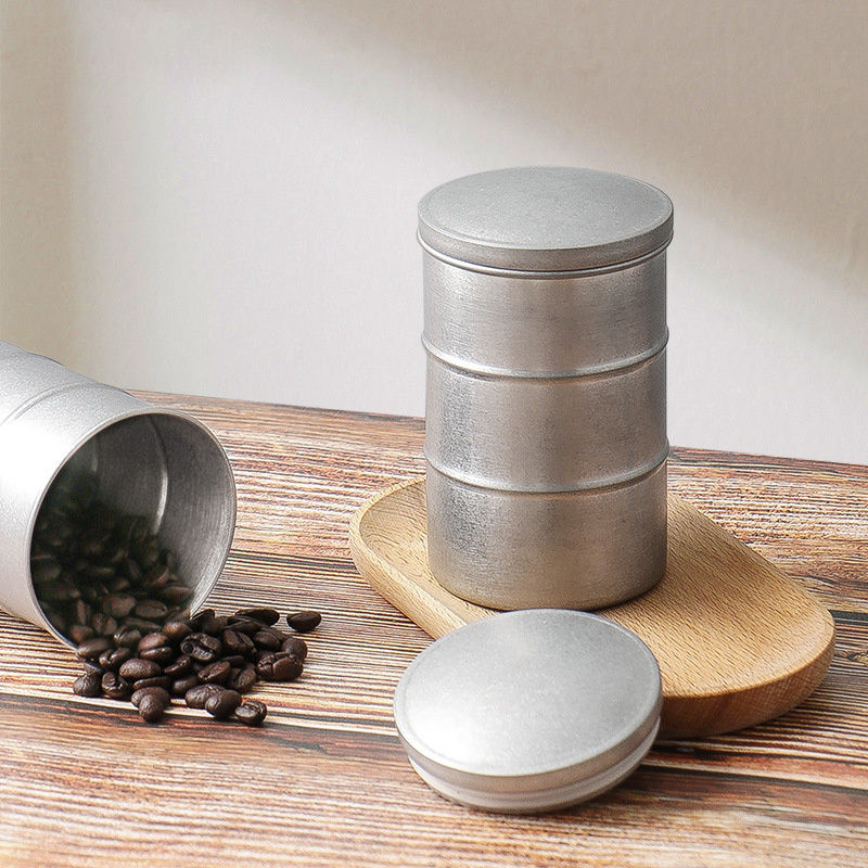 Baming Stainless Steel Seal Coffee Storage Container Vacuum Sealed Coffee Jar 350ml Tea Sugar Coffee Beans Canisters