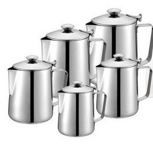 New stainless steel 304 milk frothing pitcher with lid