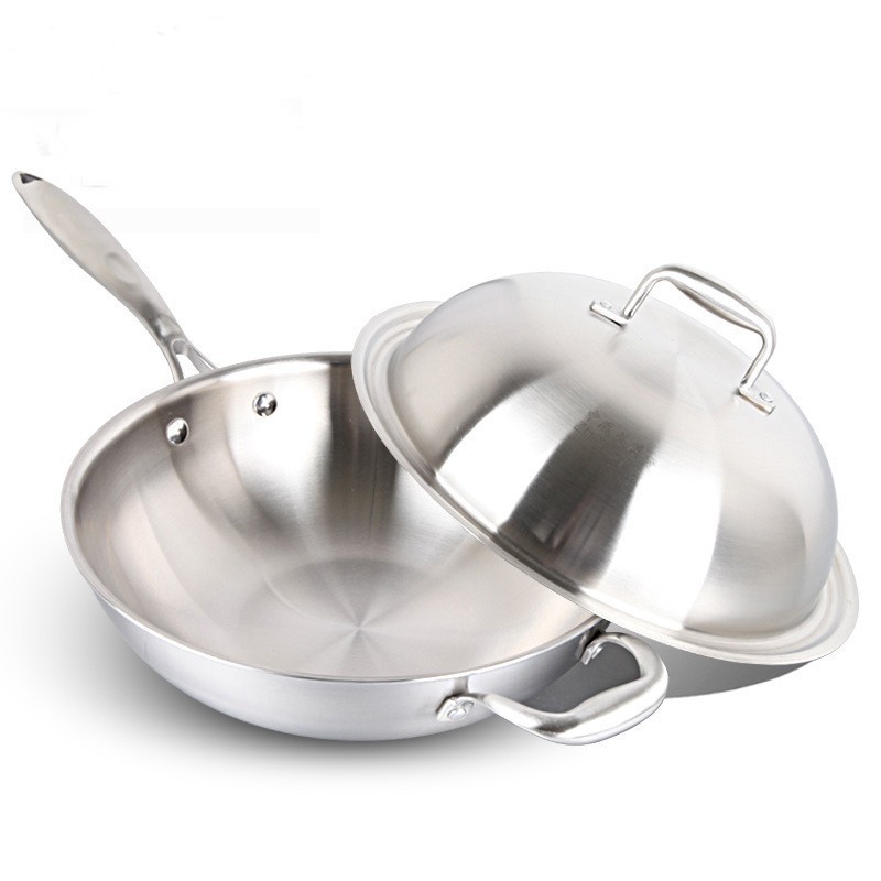 Newest design stainless steel 304 non stick deep fry pan