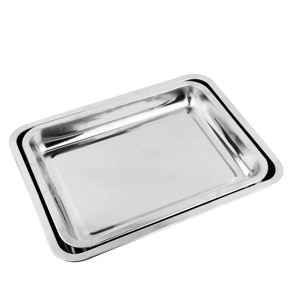 2020 Hotel product Stainless steel deep baking tray stainless steel food serving tray