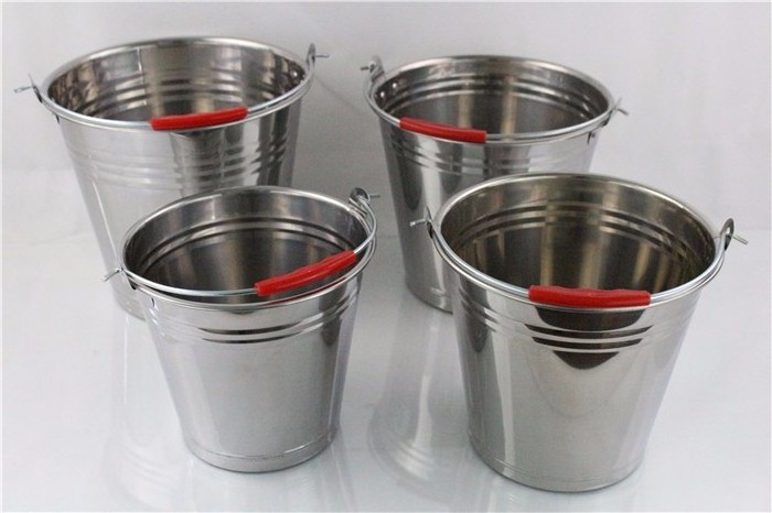 Good useful stainless steel water bucket pail with handle