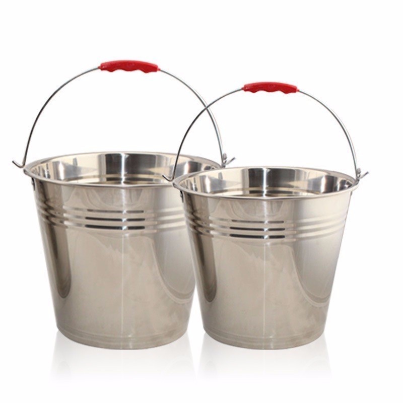 Good useful stainless steel water bucket pail with handle