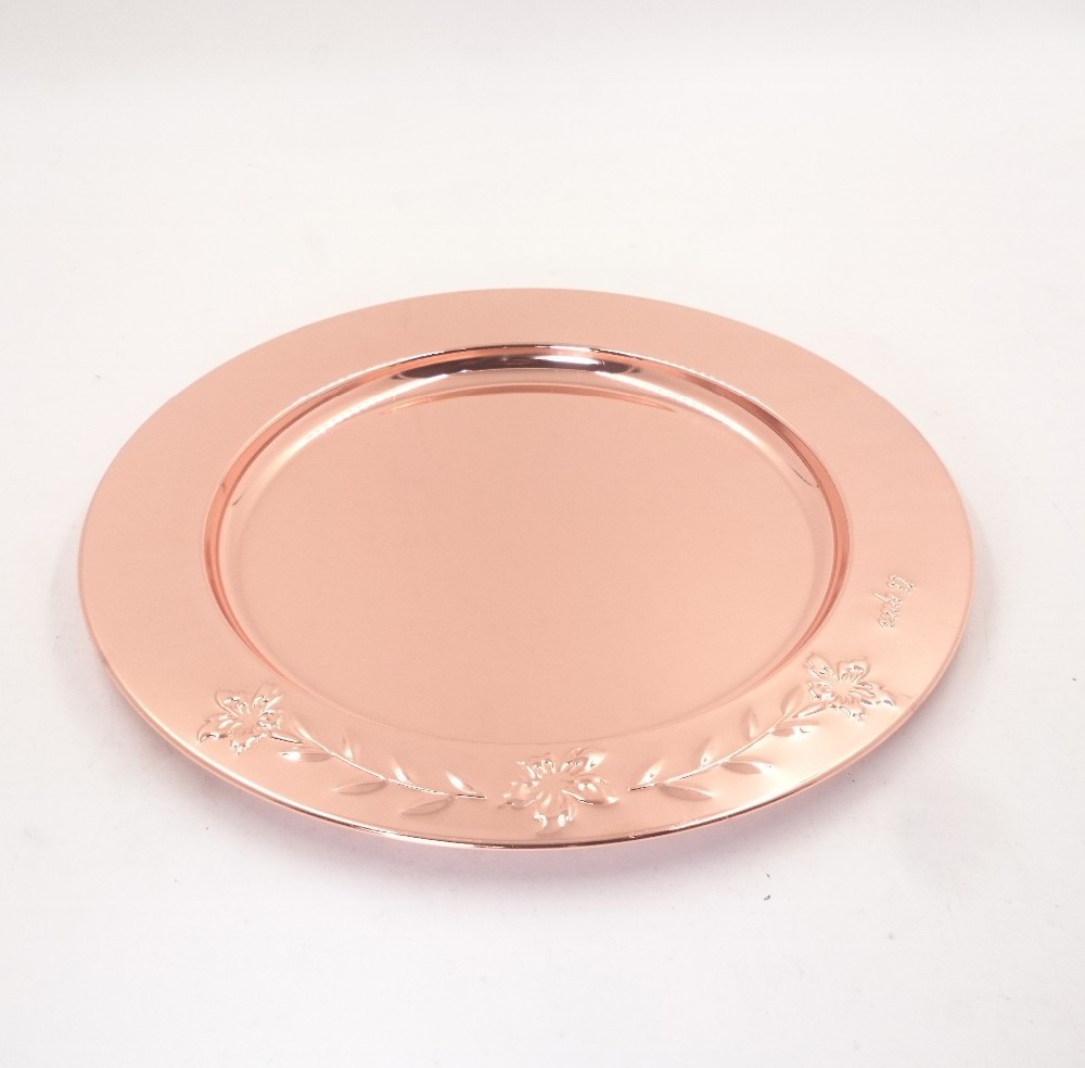 Stainless Steel Rose-gold plates for wedding color