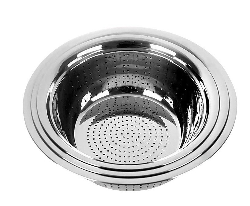 Wholesale high quantity Kitchen Stainless steel Strainer/ sink colander/ collapsible colander