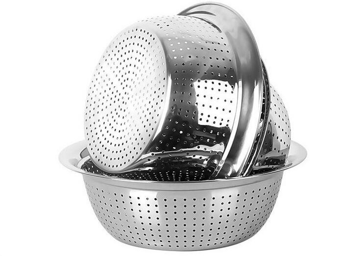 Wholesale high quantity Kitchen Stainless steel Strainer/ sink colander/ collapsible colander