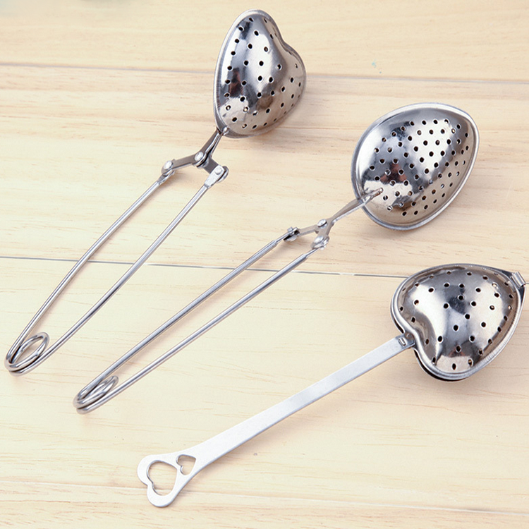 Promotion Gift Stainless Steel Heart Shape Tea Ball Infuser Fruit Mesh Strainer