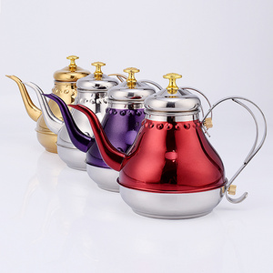 Baming stainless steel tea kettle gold/sliver water kettle coffee pot for dubai market coffee kettle gooseneck