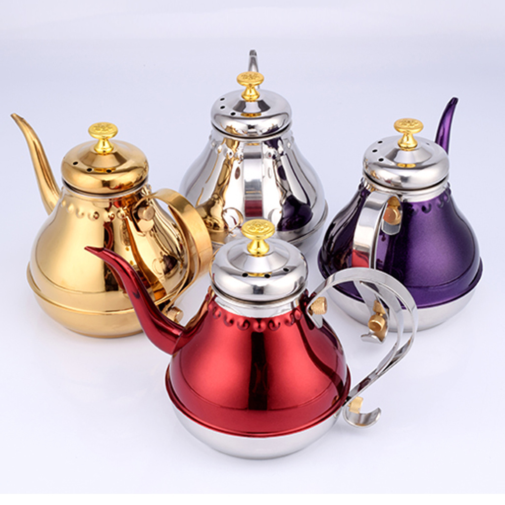 Baming stainless steel tea kettle gold/sliver water kettle coffee pot for dubai market coffee kettle gooseneck