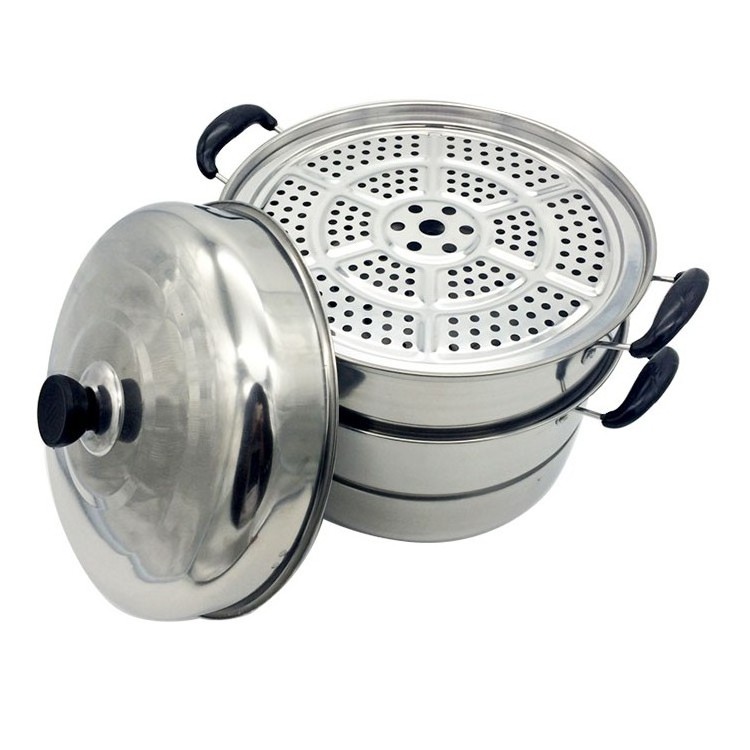 Wholesale Deep Double-Ply Stainless Steel Steamer Dim Sum Steamer Basket