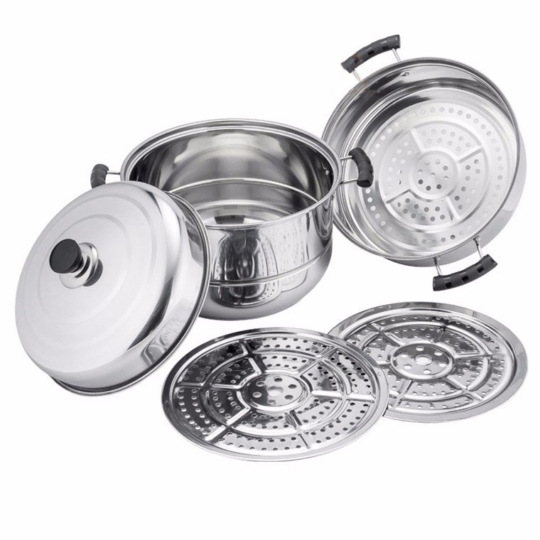 Wholesale Deep Double-Ply Stainless Steel Steamer Dim Sum Steamer Basket