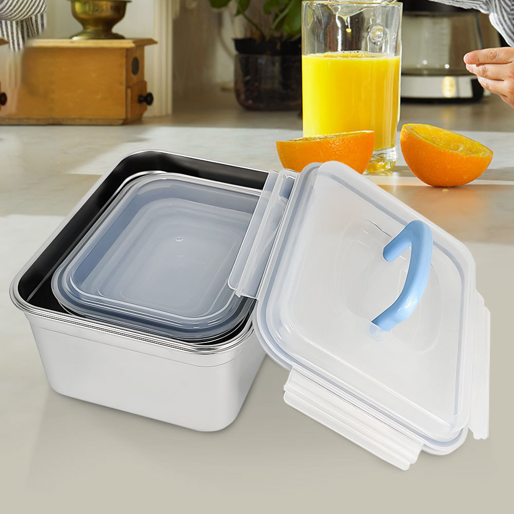 New Style Lunch Box 304 Stainless Steel compartment Airtight Food Container Leakproof wholesale tiffin Bento Lunch Box