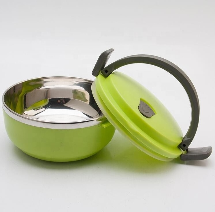 Wholesale 2/3/4 layers bento food container keep warm round tiffin insulated stainless steel food carrier