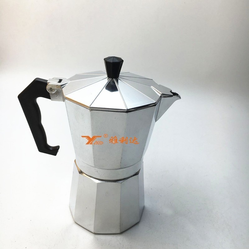 Clean Italian Design Moka Pot Coffee Maker- Stovetop Espresso Maker for Coffee