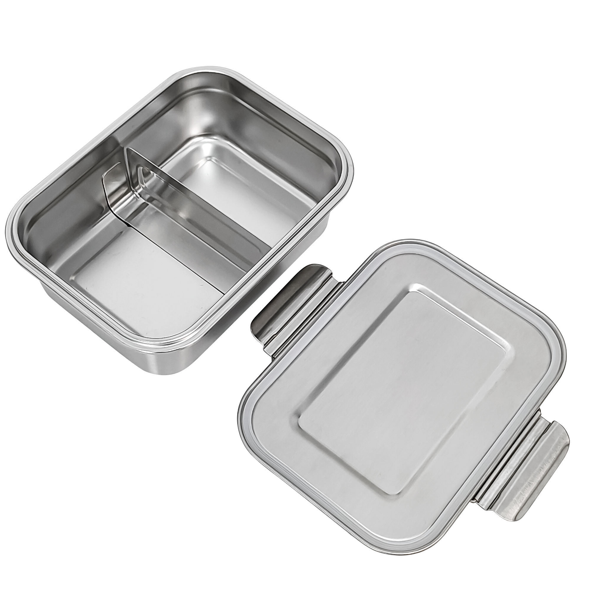 2023 New Design 100% Leakproof Design Stainless Steel 304 Lunch Box for Office Metal Food Bento Box with Steel Lid