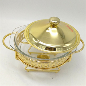 wholesale Golden stainless steel buffet food warmers used chafing dish 2.0L