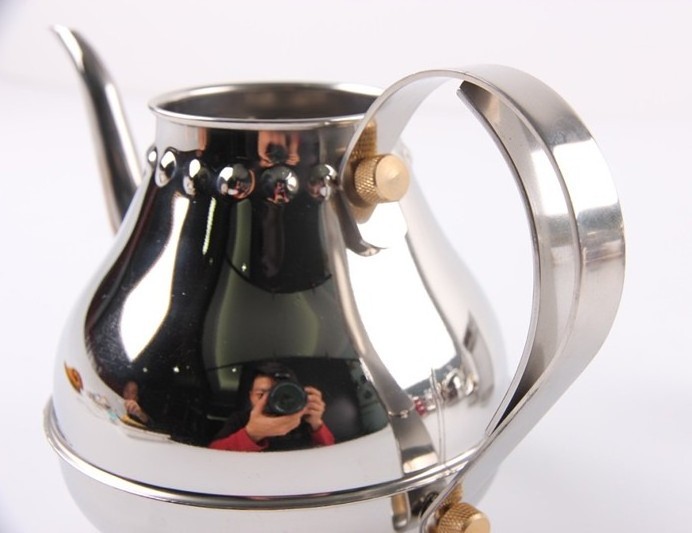 Golden Chrome Coating Arabic flask tea coffee kettle