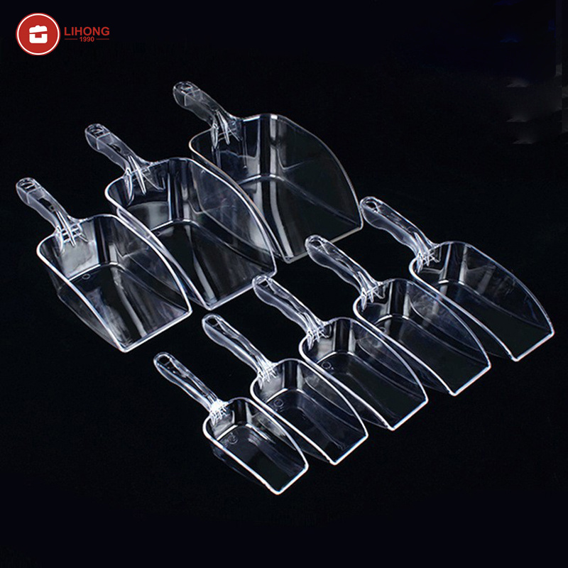 Bar Special Thickened Plastic Transparent Ice Shovel Rice Miscellaneous Grain PC Ice Scoop Square/Round Head