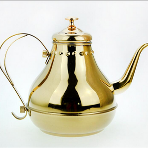 Golden Chrome Coating Arabic flask tea coffee kettle