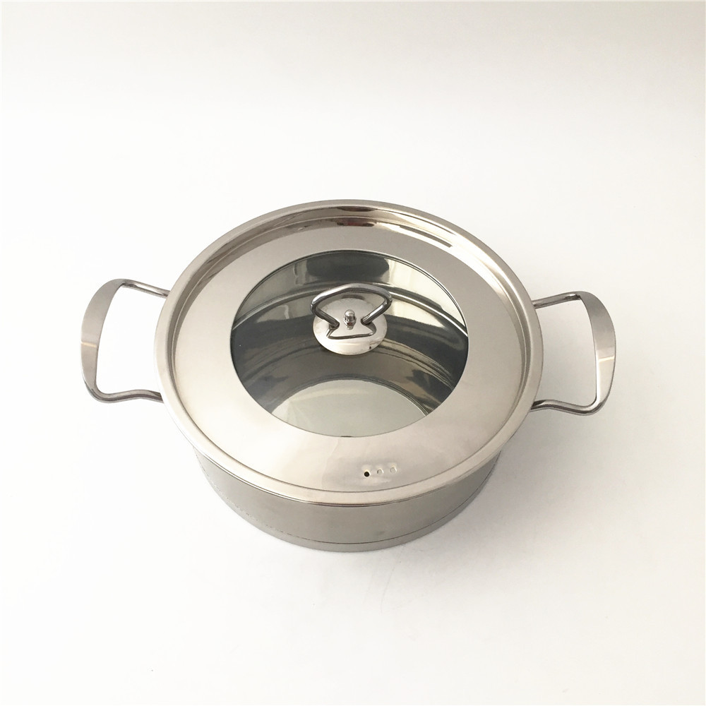 Stainless Steel 3-pieces Cookware Sets Cooking Pot Small Sauce Pan Insulated Casserole Pots