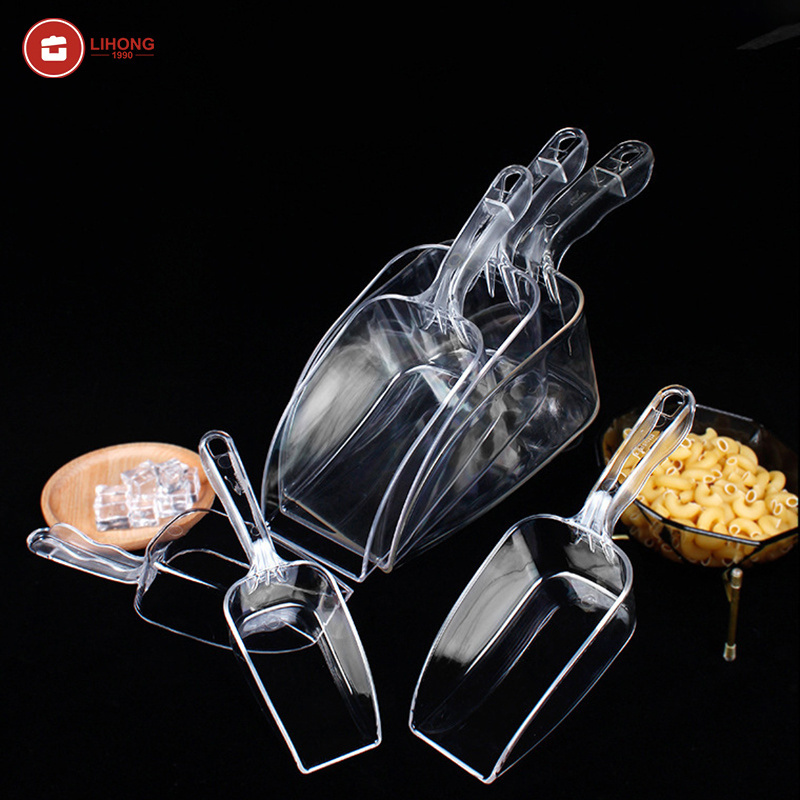 Bar Special Thickened Plastic Transparent Ice Shovel Rice Miscellaneous Grain PC Ice Scoop Square/Round Head