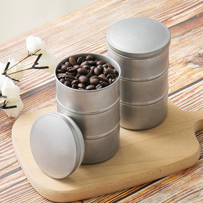 Baming Stainless Steel Seal Coffee Storage Container Vacuum Sealed Coffee Jar 350ml Tea Sugar Coffee Beans Canisters