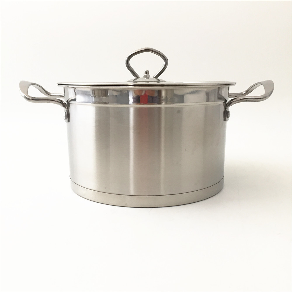 Stainless Steel 3-pieces Cookware Sets Cooking Pot Small Sauce Pan Insulated Casserole Pots