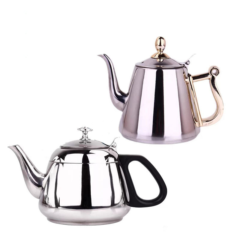 304 Stainless Steel Turkish Teapot Thickened Thermos Restaurant Hotel Boiling Water Arabic Tea Pot with Filter Infuser Kettle