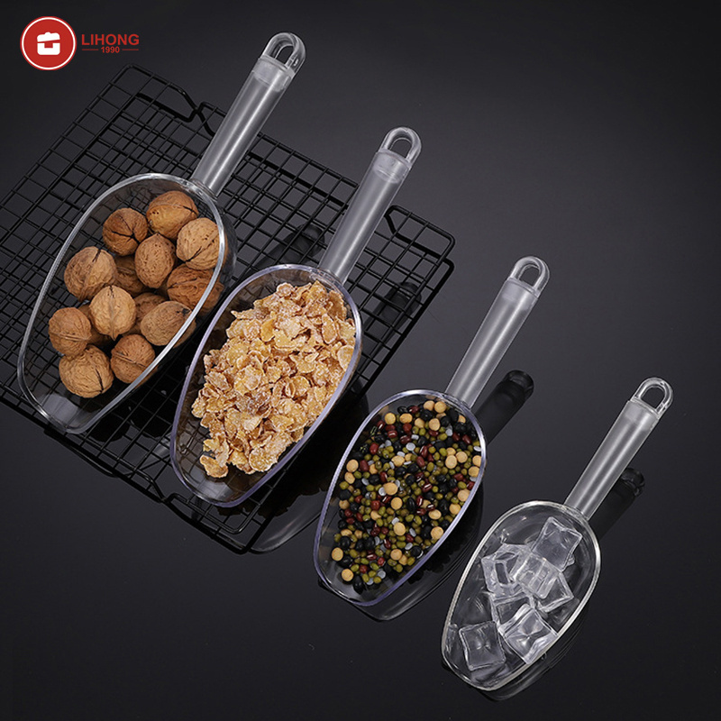 Bar Special Thickened Plastic Transparent Ice Shovel Rice Miscellaneous Grain PC Ice Scoop Square/Round Head