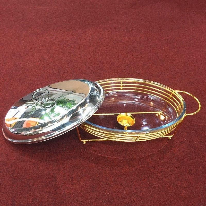 High quality luxury oval chafing dish Restaurant Serving Chafing Dish for canteen