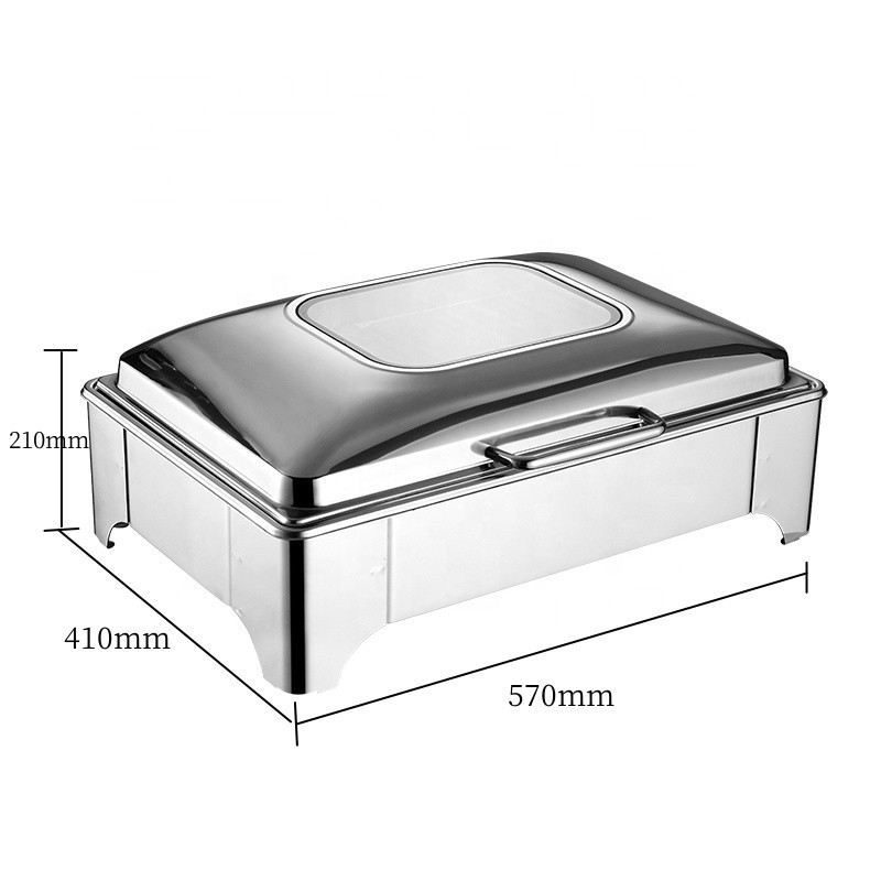 High Quality Catering Restaurant Equipment 9L Stainless Steel Food Warmer Chafing Dish Buffet Set For Party