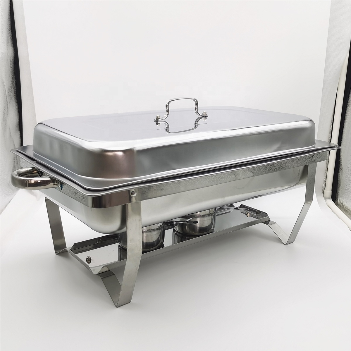 Hot Sale Stainless steel 8 Packs Economy chafing  Dish foldable  Buffet food warmer set  for restaurant party