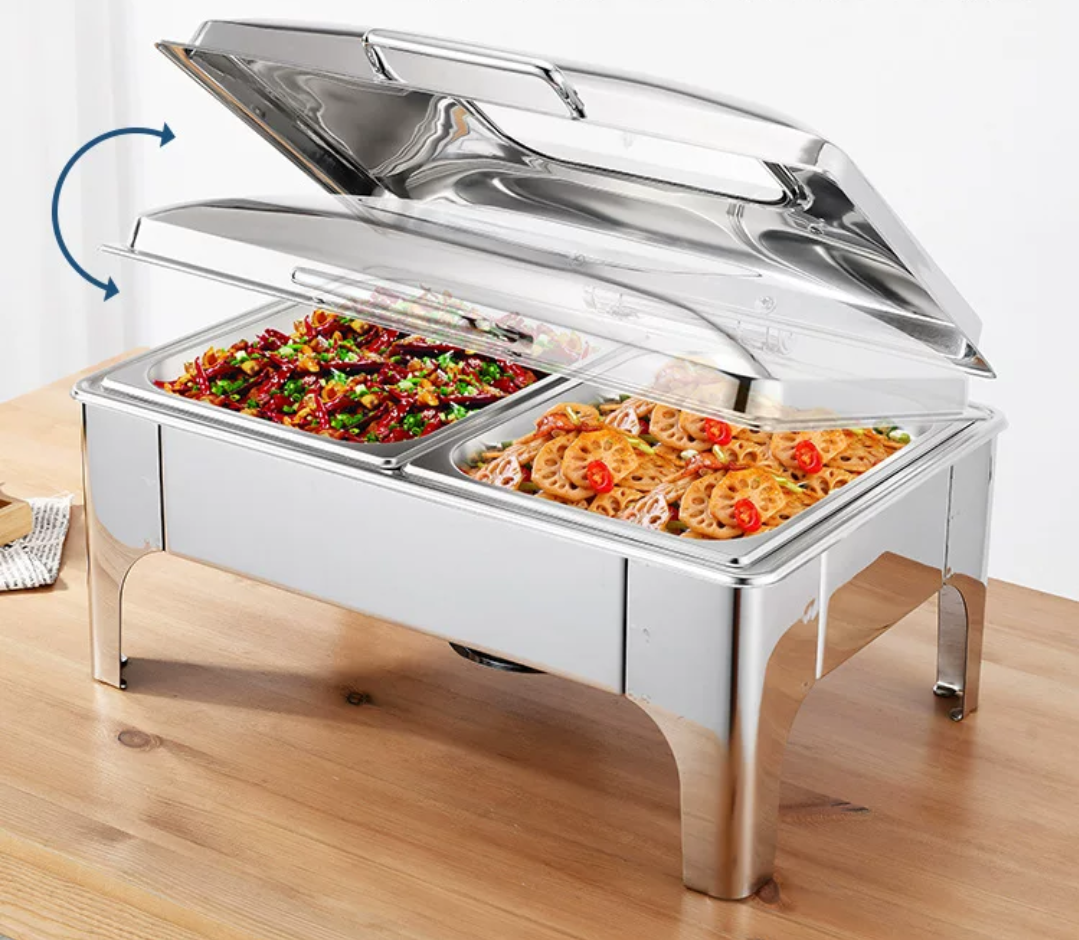 High Quality Catering Restaurant Equipment 9L Stainless Steel Food Warmer Chafing Dish Buffet Set For Party