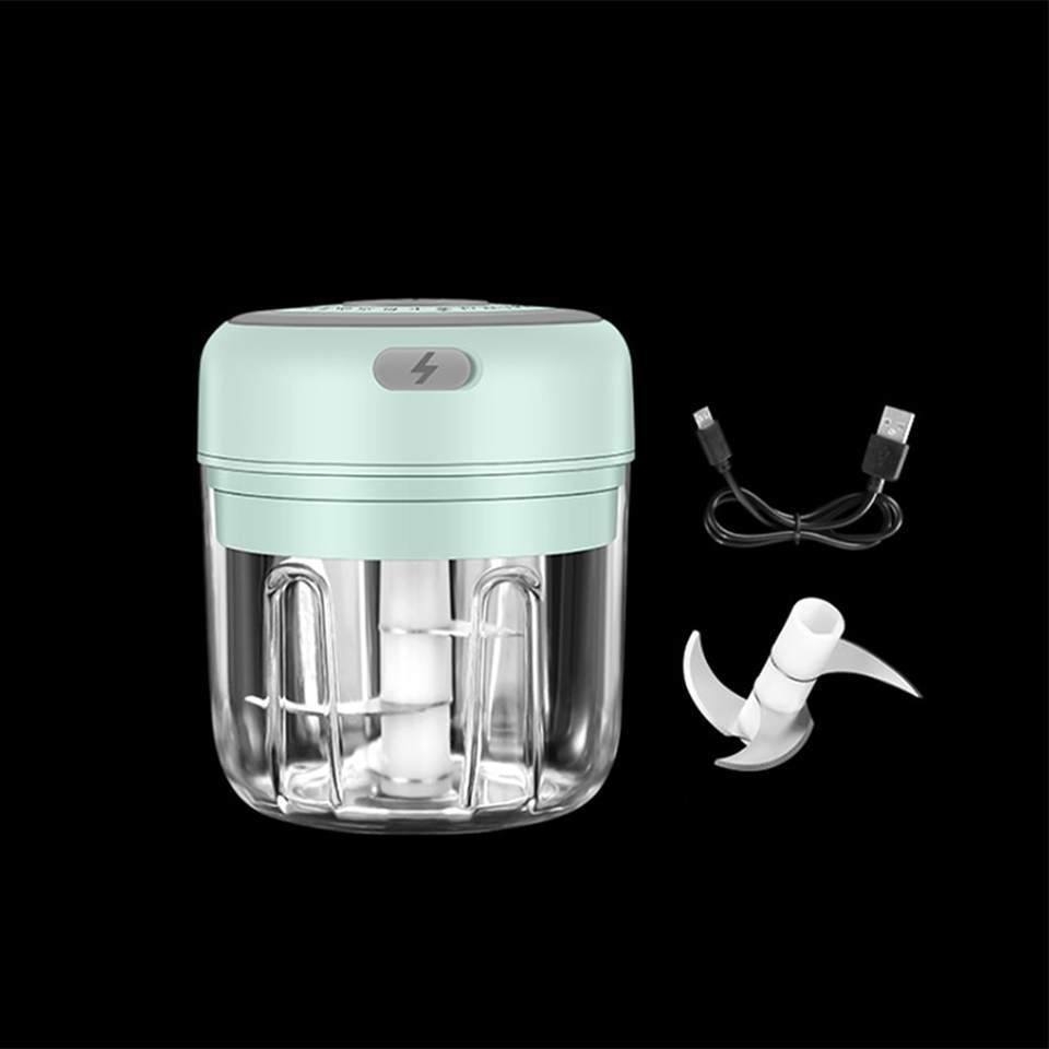 Kitchen Portable Electric Garlic Press Machine 100 ml/250 ml Vegetable Chili Garlic Chopper Press