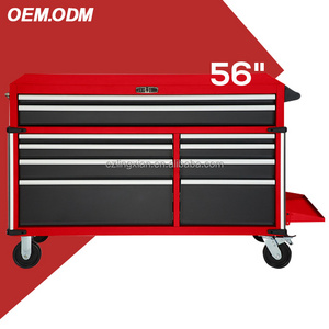 Customize 56" 10 Drawer garage Steel Storage High Capacity Cabinet,tool workbench cabinet chest on wheels