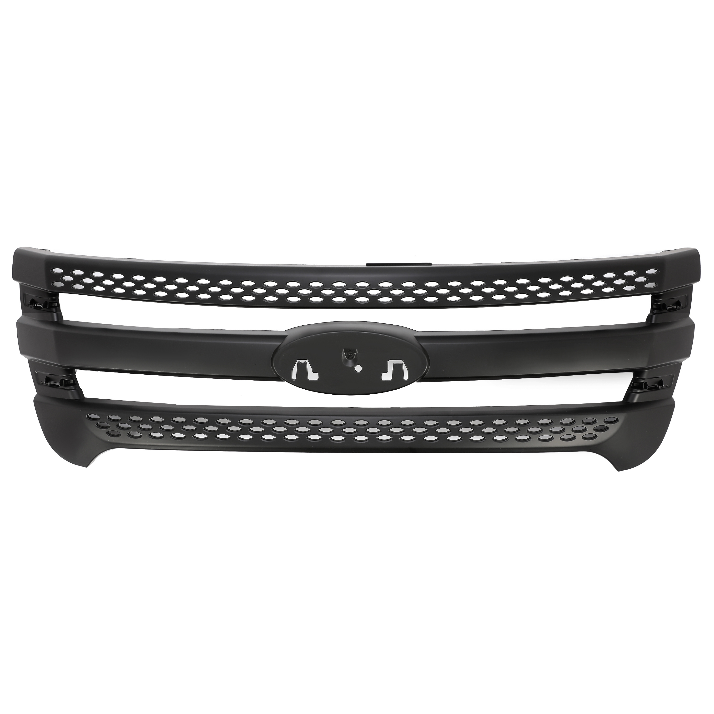 For Ford Explorer 2011-2015 2014 Upper Bumper Hood Grill Trim Overlay ABS Black