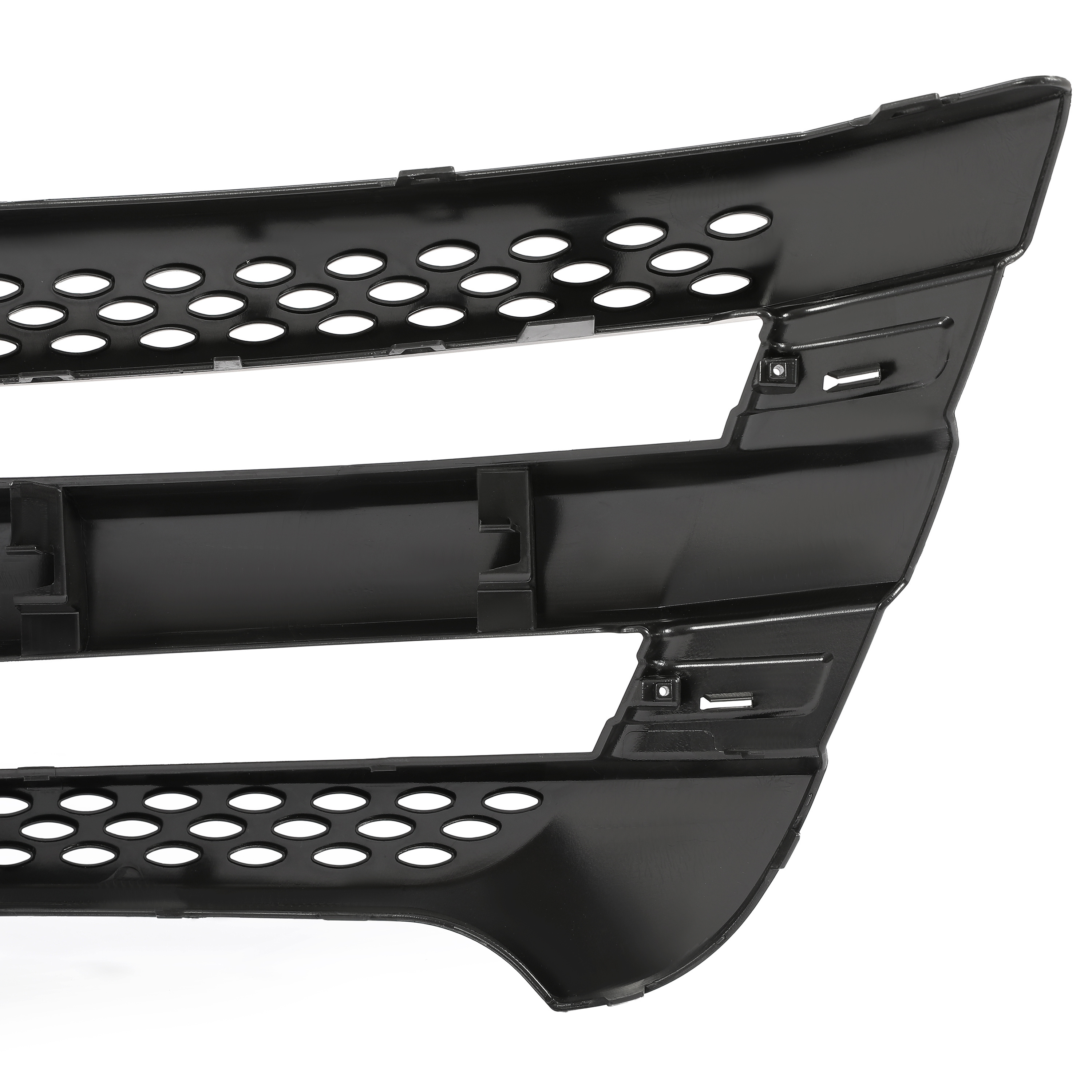 For Ford Explorer 2011-2015 2014 Upper Bumper Hood Grill Trim Overlay ABS Black