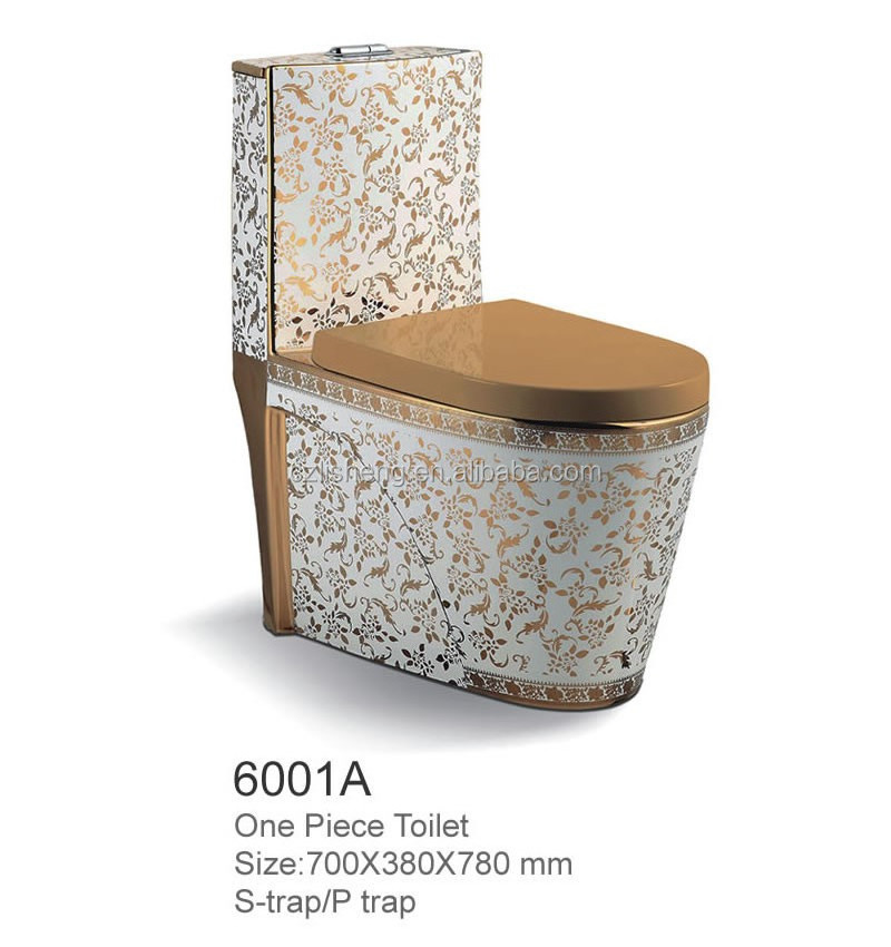 Chinese sanitary ware living room ceramic floor stand black golden color toilet gold wc toilet with pedestal basin