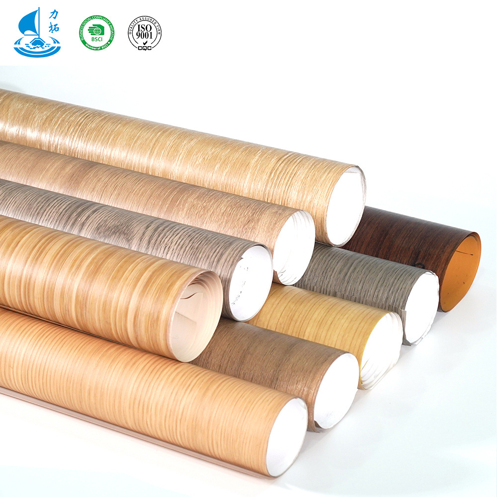 Wood grain film pvc stretch ceiling pvc foil decorative films for door furniture wall panel film