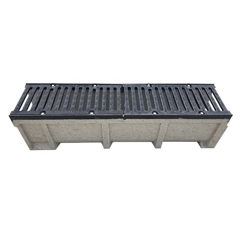 U type drain polymer concrete drainage channel rain water drainage ditches building materials gutter grating cover drainage