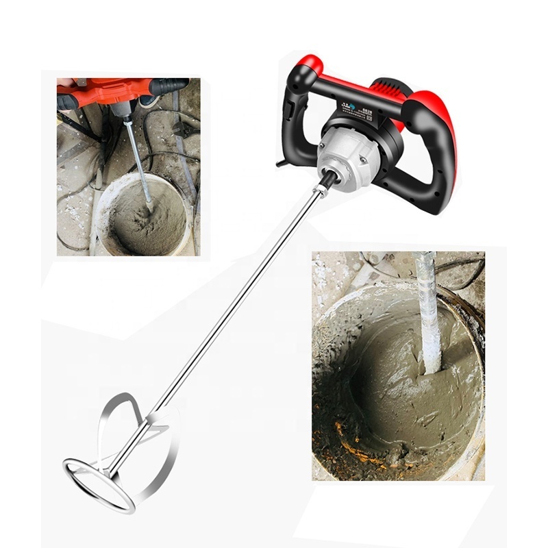 Durable Industrial Paint Electric Mixer Commercial Hand Blender 6-Speed Handheld Concrete Mixer for Mortars Mud Grout