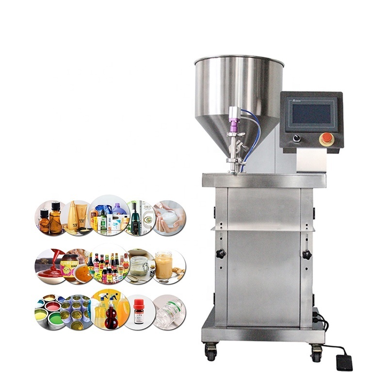 Desk Top Juice beverage tea yogurt soy milk  Rotary Valve Ceramic Piston Pump for liquid filling machine