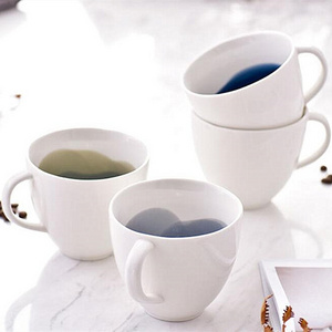 Modern design Nordic style 350CC porcelain tea cup color glazed hand painted ceramic mug coffee