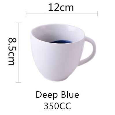 Modern design Nordic style 350CC porcelain tea cup color glazed hand painted ceramic mug coffee