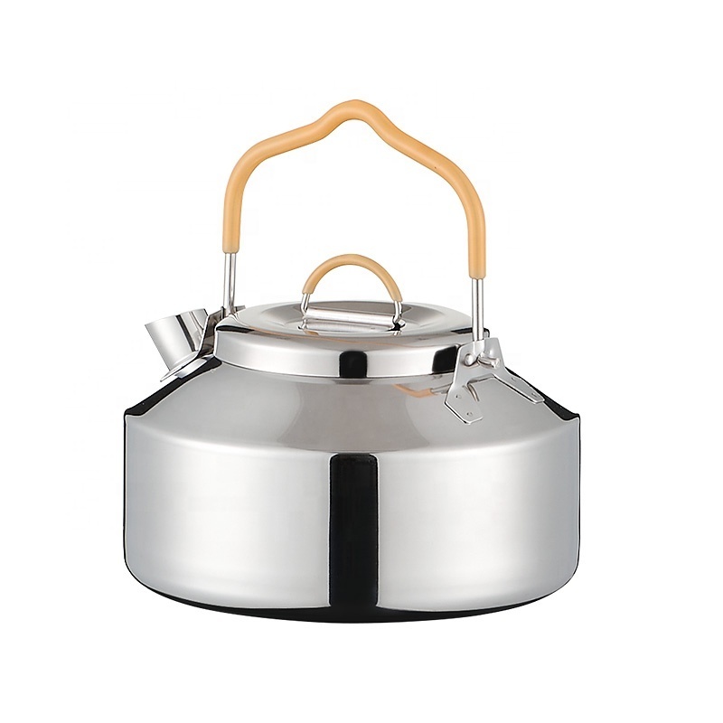 Hot Sale Portable Stainless Steel Camping Kettle 0.8L Lightweight Durable Camp korean Tea Pot Ideal for Bushcraft and Outdoor