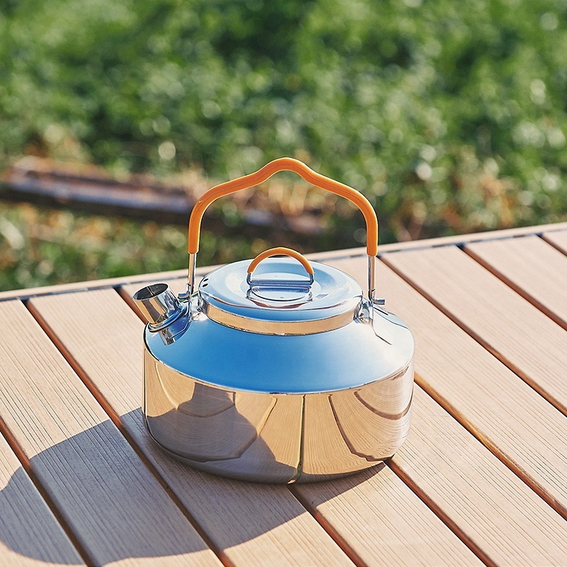 Hot Sale Portable Stainless Steel Camping Kettle 0.8L Lightweight Durable Camp korean Tea Pot Ideal for Bushcraft and Outdoor