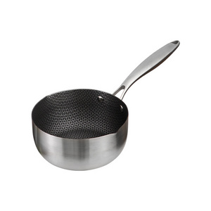 Japanese Style Stainless Steel  Honeycomb Non Stick Milk Cooking Pot Kitchen Cook Cooking Pot Pans Nonstick Frying Pan