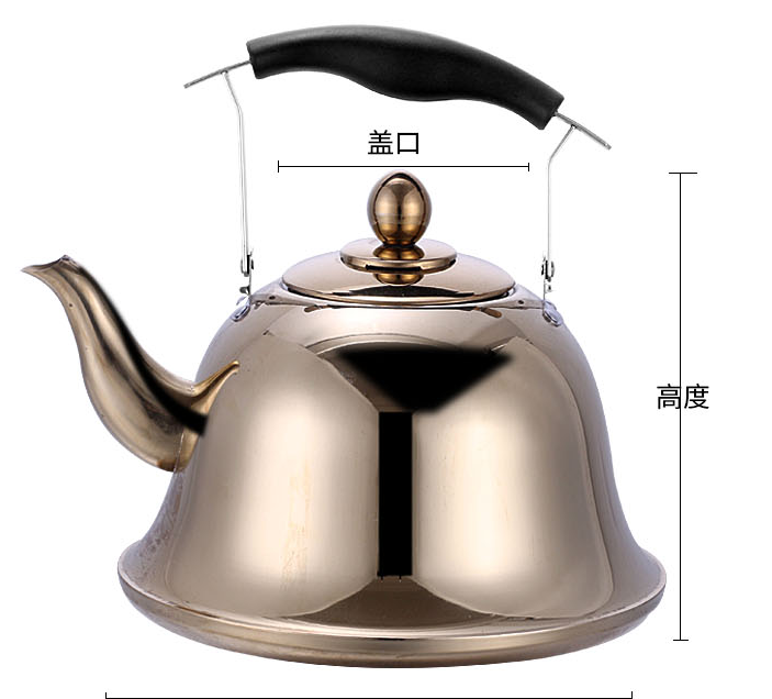 wholesale Middle Eastern large capacity tea kettle whistlehome appliances kettle Stainless steel whistling stove top kettle